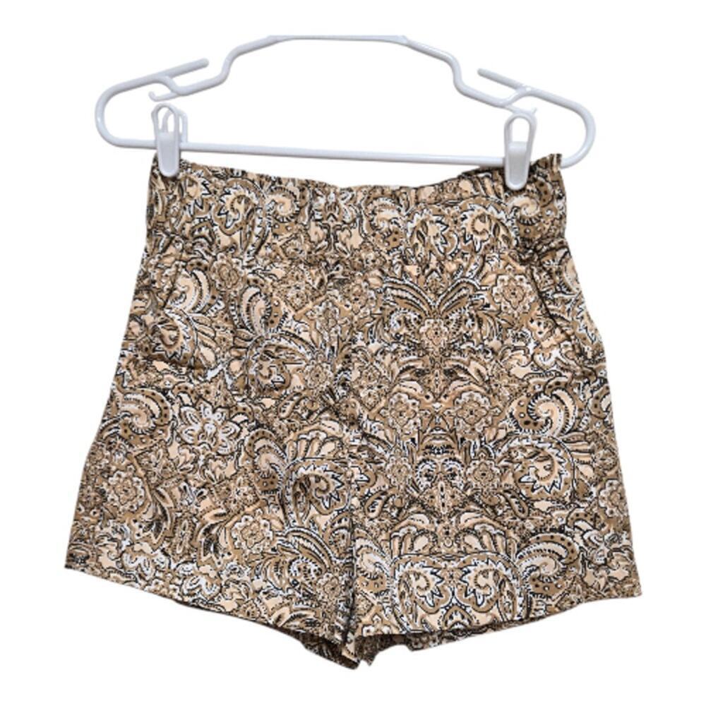 J Crew Paisley Shorts XS Cotton Pull On Summer Boho